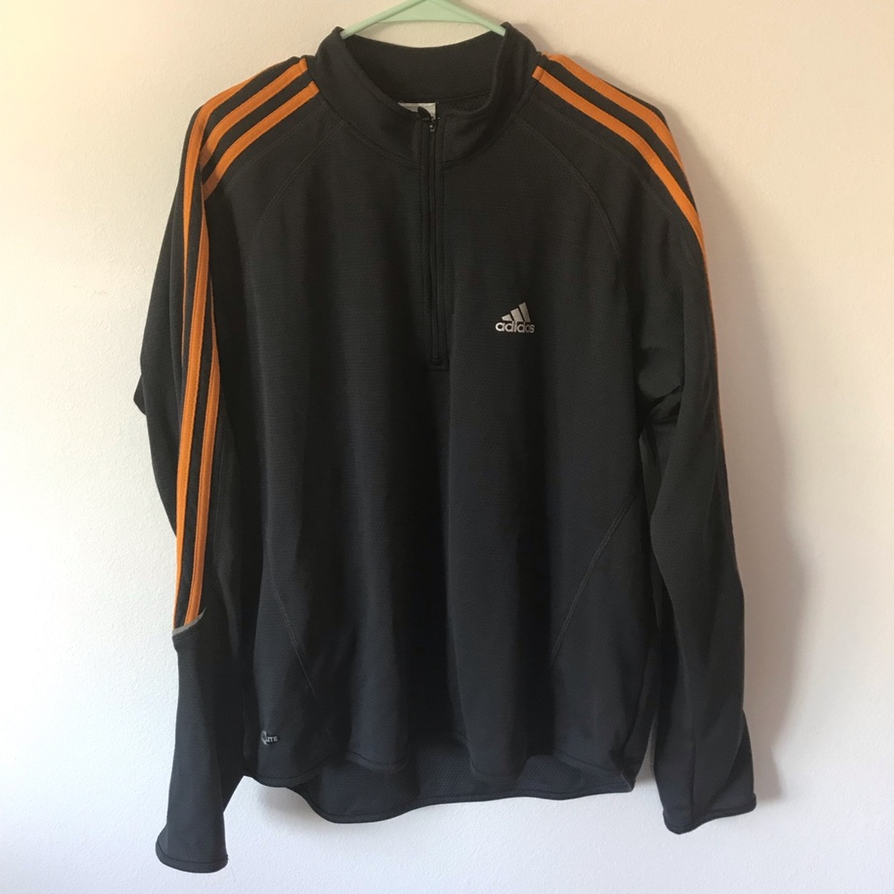 SOPD Adidas men’s shirt gray with orange stripes - Picture 1 of 6